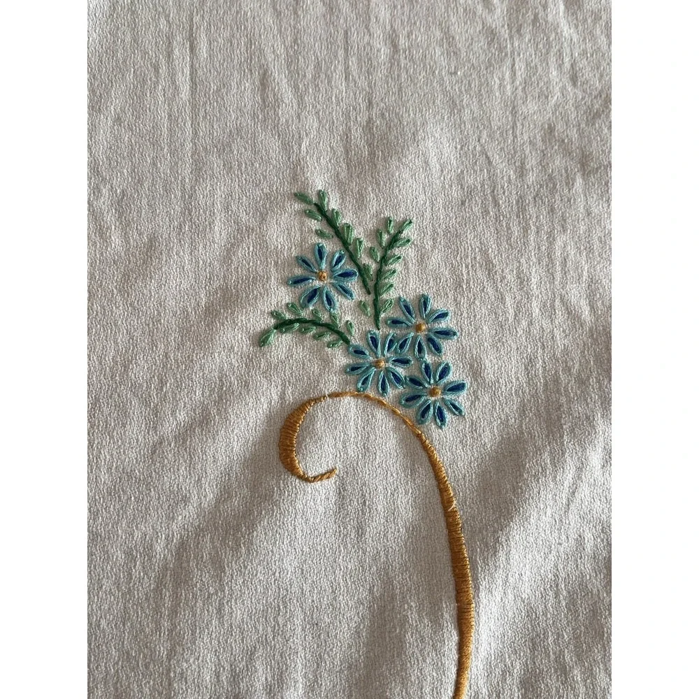 VTG Embroidered Peacock Coverlet Beadspread‎ 78x98